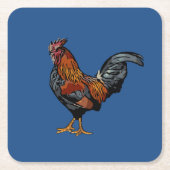 Blue Rooster Untersetzer (Vorderseite)