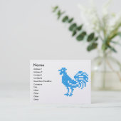 Blue Rooster Visitenkarte (Stehend Vorderseite)