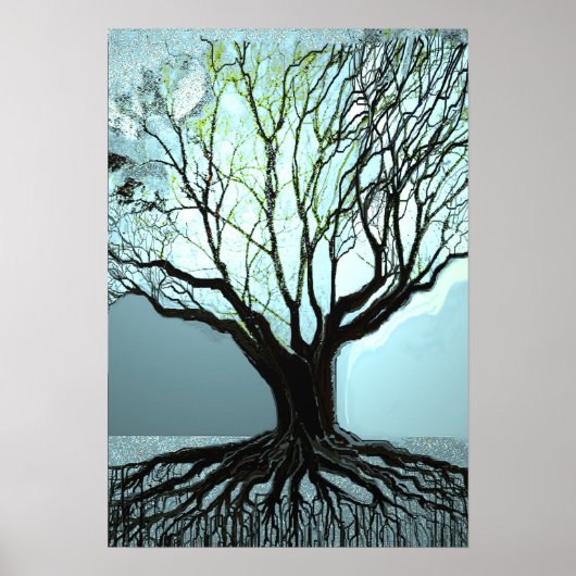 Blue Roots Lights Poster (Vorne)