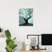 Blue Roots Lights Poster (Heimbüro)