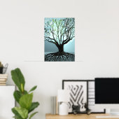 Blue Roots Lights Poster (Heimbüro)