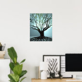 Blue Roots Lights Poster (Heimbüro)