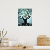 Blue Roots Lights Poster (Küche)