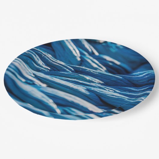 Blue Rope Pappteller (Schrägansicht)