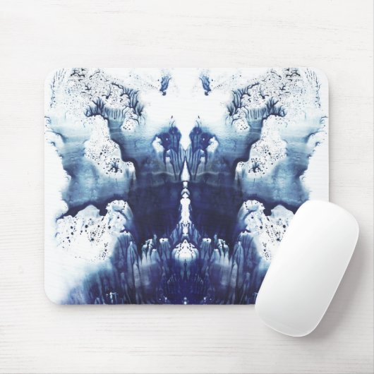 Blue Rorschach Mouse Pad Mousepad (Mit Mouse)