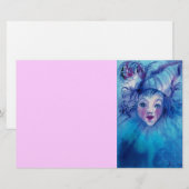 BLUE, rosa Briefpapier (Vorne/Hinten)