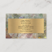 Blue Rosa Goldtexturen Marmor Visitenkarte (Rückseite)