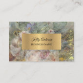 Blue Rosa Goldtexturen Marmor Visitenkarte (Vorderseite)