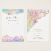 Blue Rosa Opal Schmuckkarte (Vorne & Hinten)