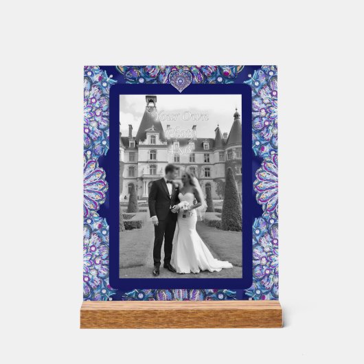 Blue Rosace Acrylschild (Vorderseite)