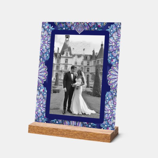 Blue Rosace Acrylschild (Winkel)