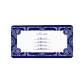 Blue Rosace Adressaufkleber (Vorne)