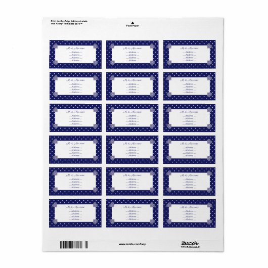 Blue Rosace Adressaufkleber (Vorne)