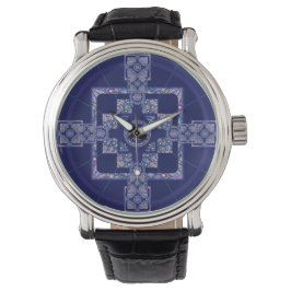 Blue Rosace Armbanduhr