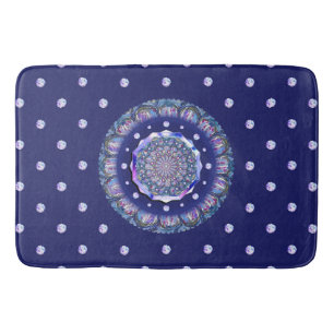 Blue Rosace Badematte