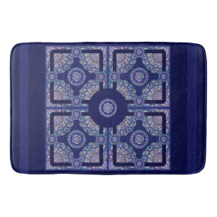 Blue Rosace Badematte