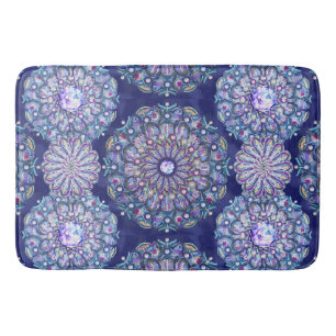 Blue Rosace Badematte