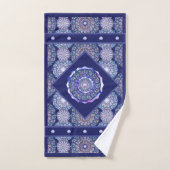 Blue Rosace Badhandtuch Set (Handtuch)