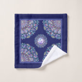 Blue Rosace Badhandtuch Set (Waschlappen)