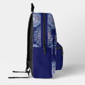 Blue Rosace Bedruckter Rucksack (Links)