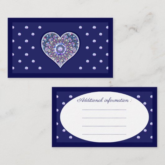 Blue Rosace Begleitkarte (Vorne/Hinten)