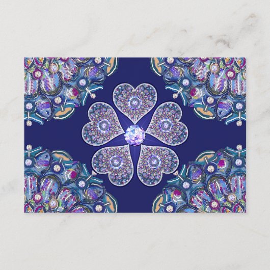 Blue Rosace Begleitkarte (Vorderseite)