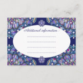 Blue Rosace Begleitkarte (Rückseite)