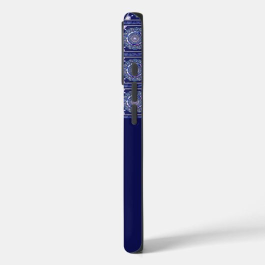 Blue Rosace Case-Mate iPhone Hülle (Rückseite / Links)