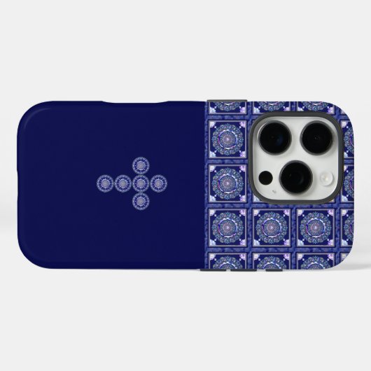Blue Rosace Case-Mate iPhone Hülle (Rückseite (Horizontal))
