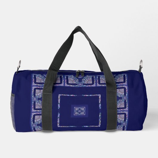 Blue Rosace Duffle Bag (Rückseite)