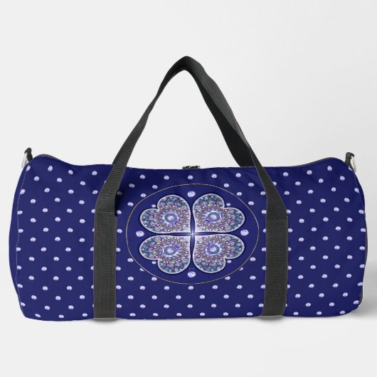 Blue Rosace Duffle Bag (Vorderseite)