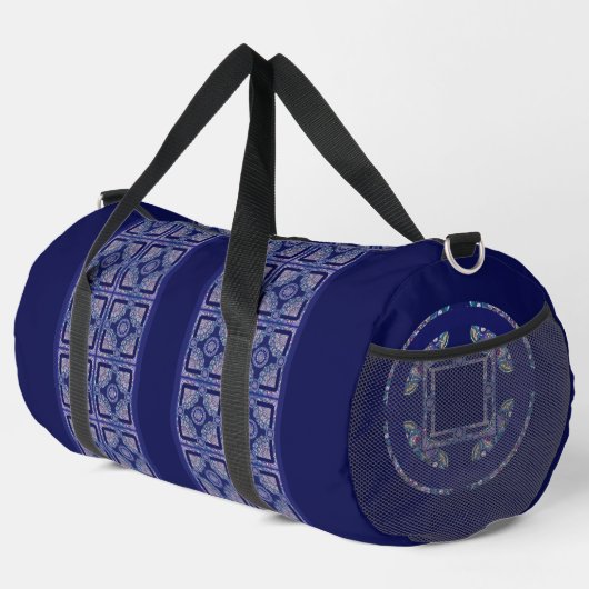 Blue Rosace Duffle Bag (Rechte Ecke)