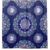 Blue Rosace Duschvorhang (Vorderseite)