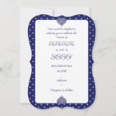 Blue Rosace Einladung (Rückseite)