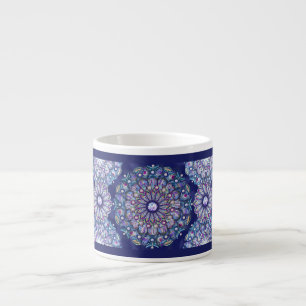 Blue Rosace Espressotasse