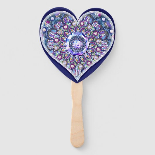 Blue Rosace Fächer (Vorderseite)