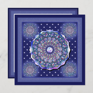 Blue Rosace Feiertagskarte