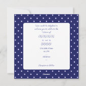 Blue Rosace Feiertagskarte (Rückseite)