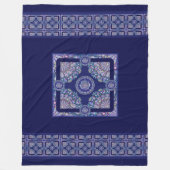 Blue Rosace Fleecedecke (Vorderseite)