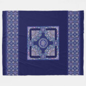 Blue Rosace Fleecedecke (Vorderseite (Horizontal))
