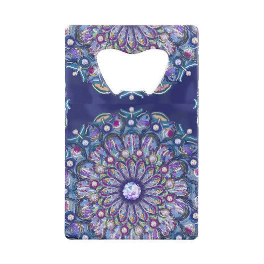 Blue Rosace Geldbeutel Flaschenöffner (Rückseite)