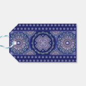 Blue Rosace Geschenkanhänger (Rückseite Horizontal)