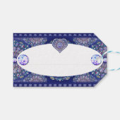 Blue Rosace Geschenkanhänger (Vorderseite (Horizontal))