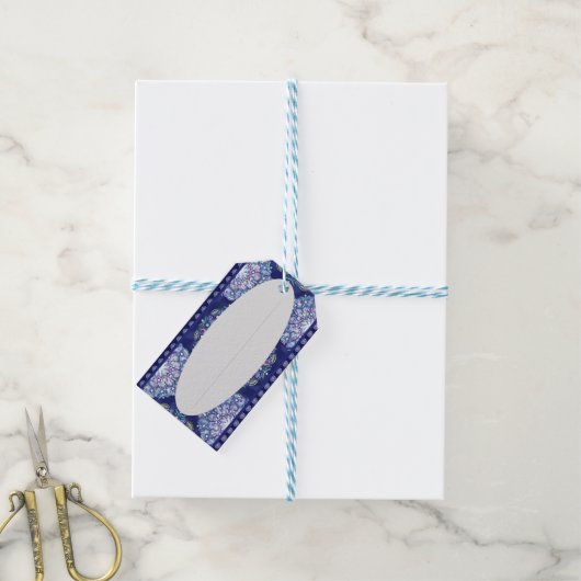 Blue Rosace Geschenkanhänger (Mit Garn)