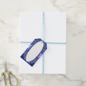 Blue Rosace Geschenkanhänger (Mit Garn)