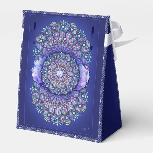 Blue Rosace Geschenkschachtel (Rückseite)