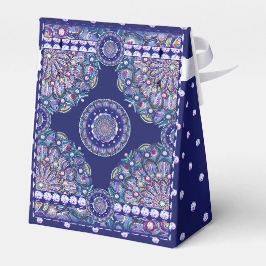 Blue Rosace Geschenkschachtel (Rückseite)