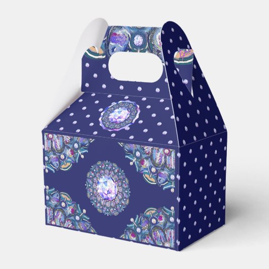 Blue Rosace Geschenkschachtel (Rückseite)