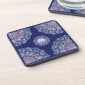 Blue Rosace Getränkeuntersetzer (Linke Seite)