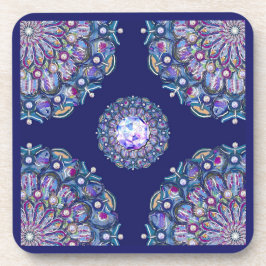 Blue Rosace Getränkeuntersetzer